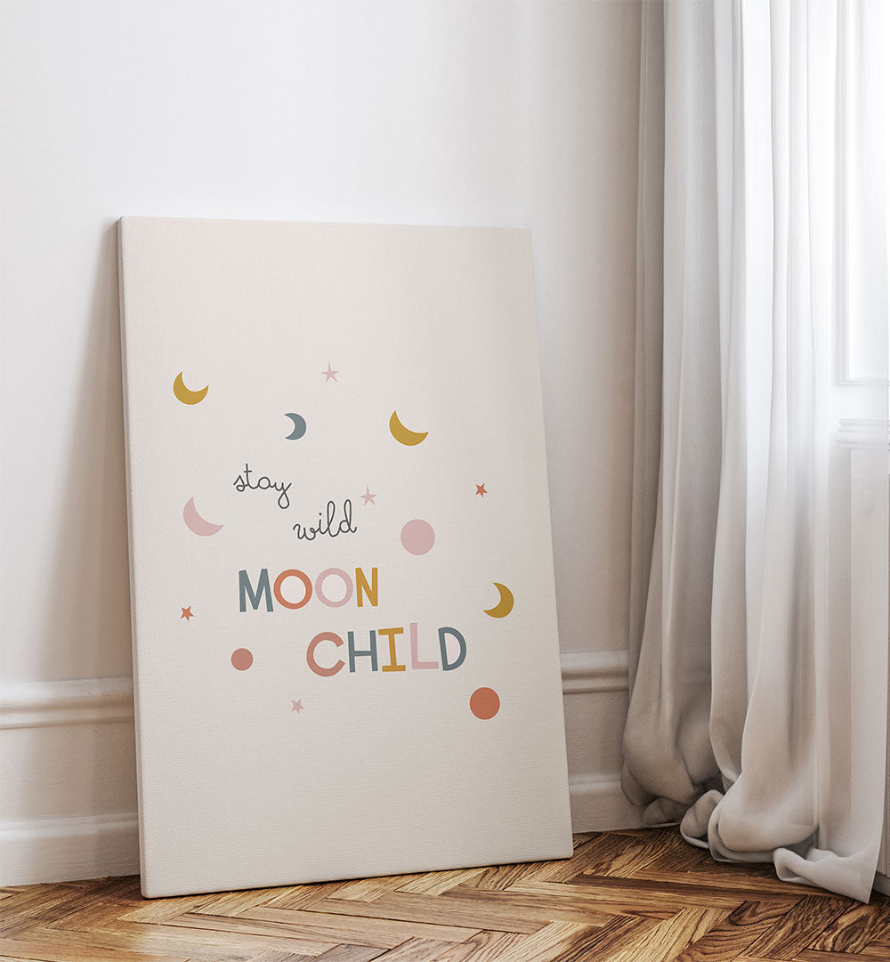 STAY WILD MOON CHILD , KIDS ROOM PAINTINGS