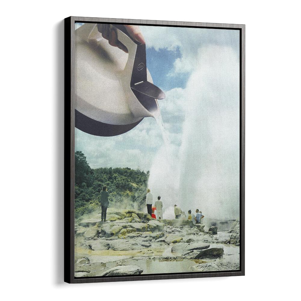 Steam Funk Surreal Art Artwork in Black Floater Frame
