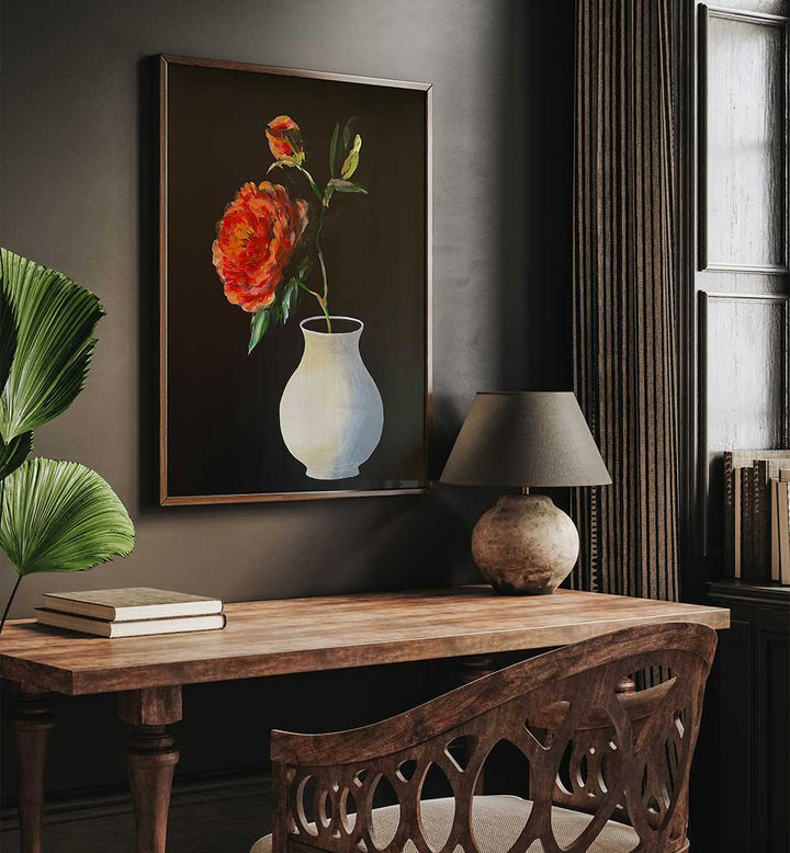 STILL LIFE WITH PEONIES , FLORAL FLOWER PAINTINGS