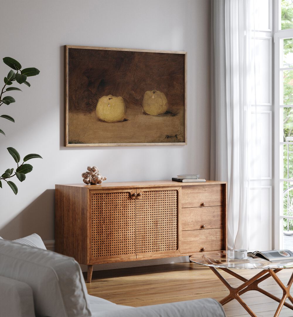 STILL LIFE WITH TWO APPLES  , VINTAGE PAINTINGS