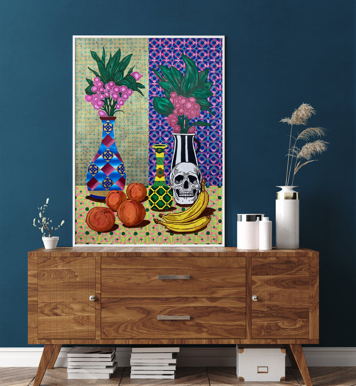Colorful STILL MEMENTO, KITCHEN POSTERS enhance modern decor with artistic fruit and floral designs for your kitchen.