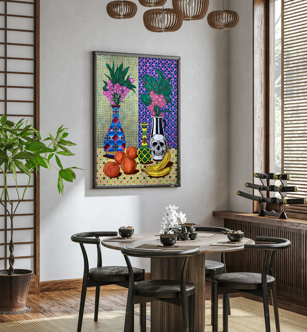Add style to your kitchen with STILL MEMENTO, KITCHEN POSTERS featuring vibrant art and modern decor appeal.