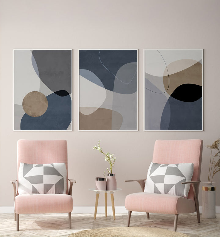 STORM VEIL LAYERS SET , SET OF 3 PAINTINGS