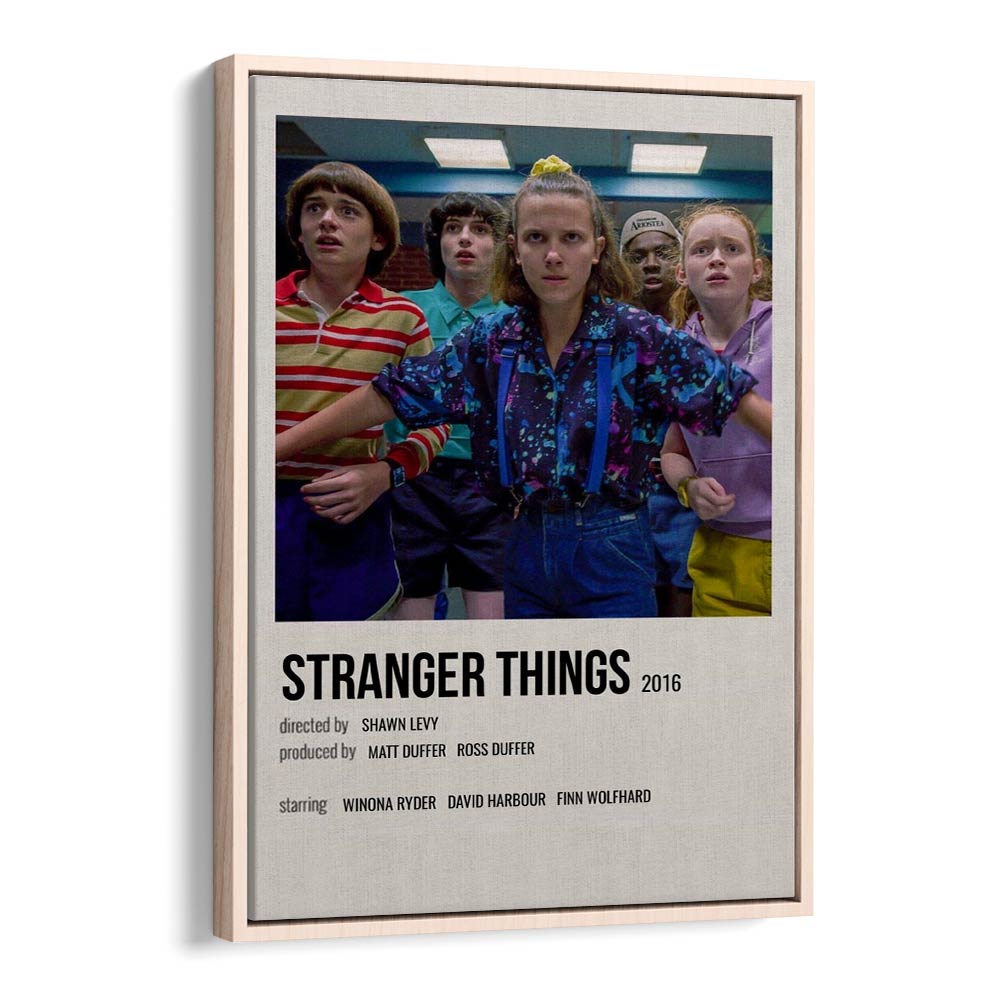 STRANGER THINGS 2016 I MOVIE POSTERS in Oak Wood Floater Frame