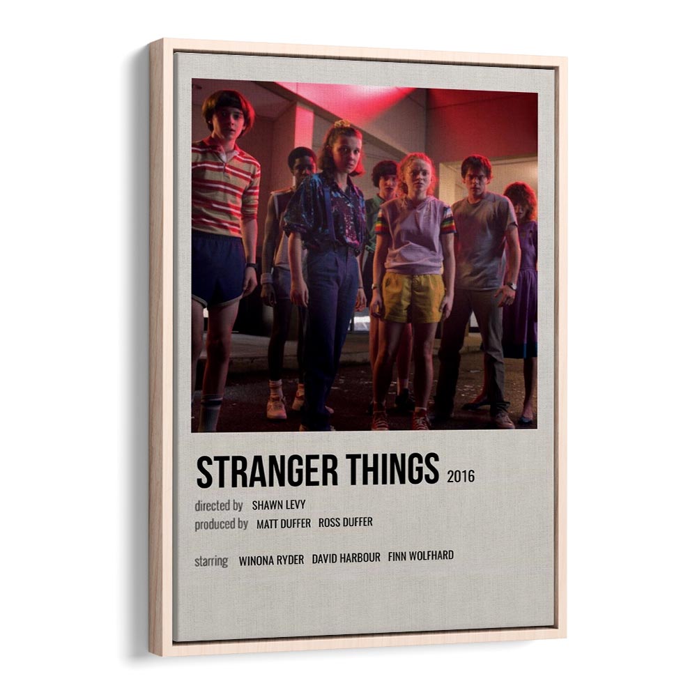 STRANGER THINGS 2016 II MOVIE POSTERS in Oak Wood Floater Frame