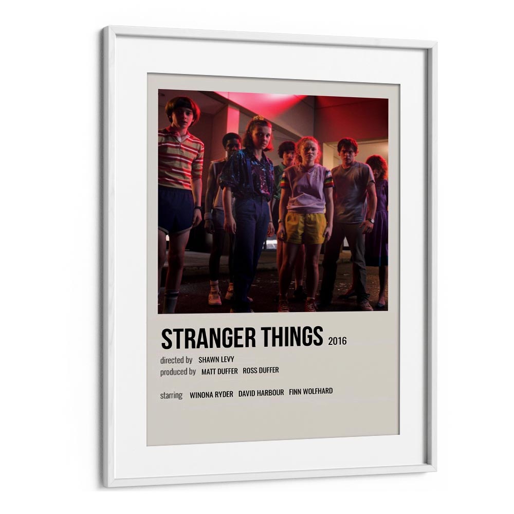 STRANGER THINGS 2016 II MOVIE POSTERS in White Frame With Mount