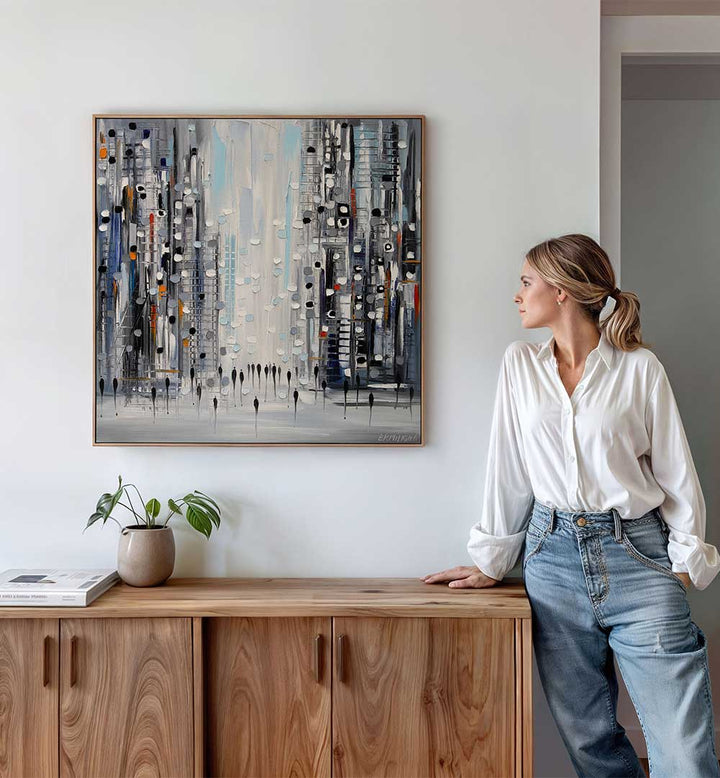 STREET LIFE , MODERN IMPRESSIONISM PAINTINGS