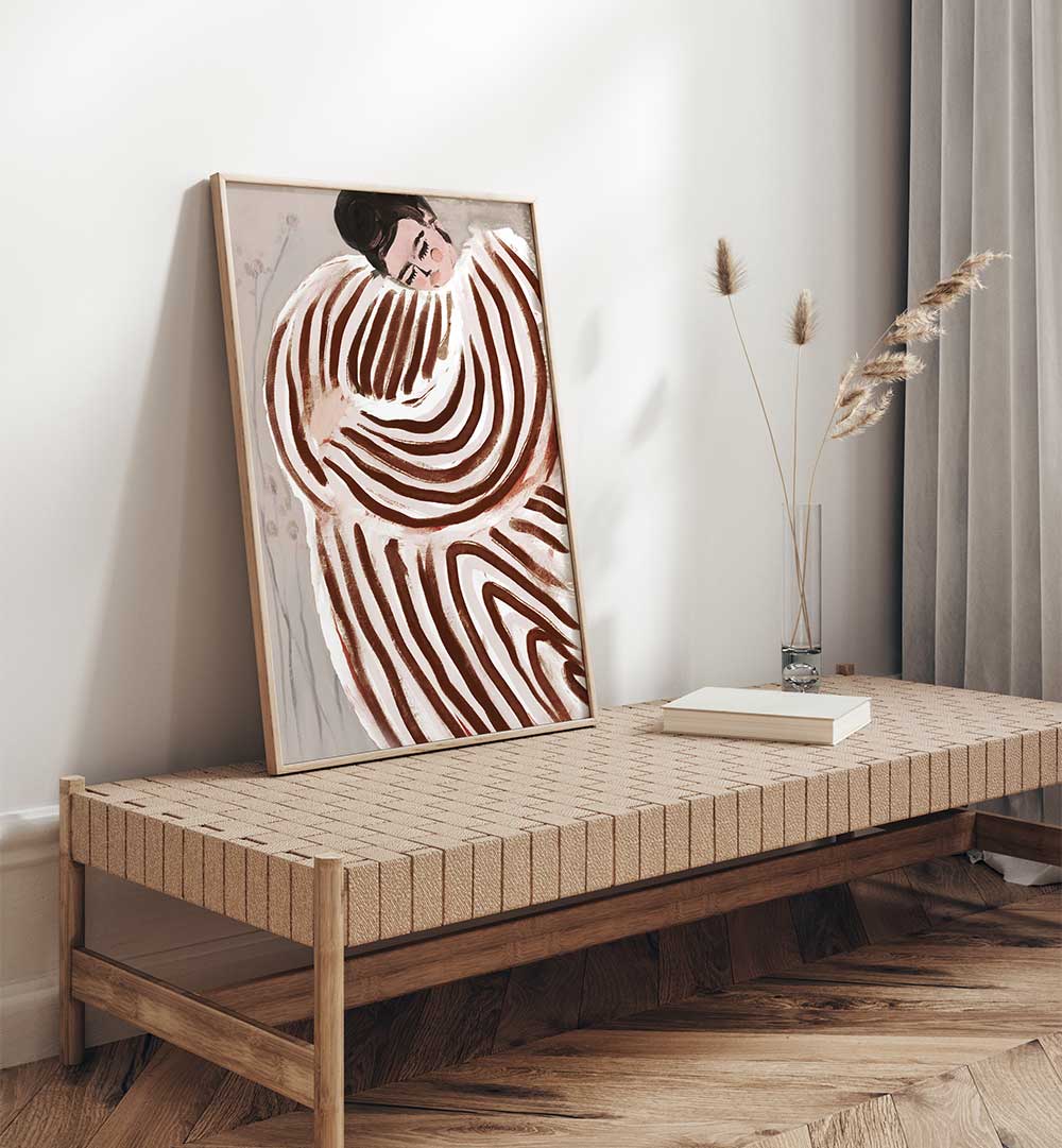 STRIPED EMBRACE , PORTRAITS & FIGURATIVE ILLUSTRATIONS