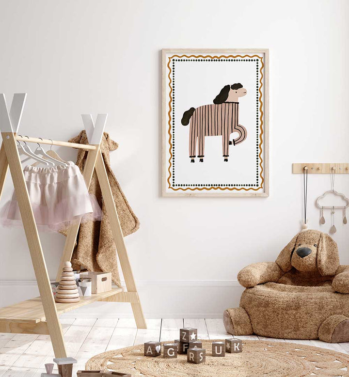 STRIPED HORSE HUMOR , KIDS ROOM PAINTINGS