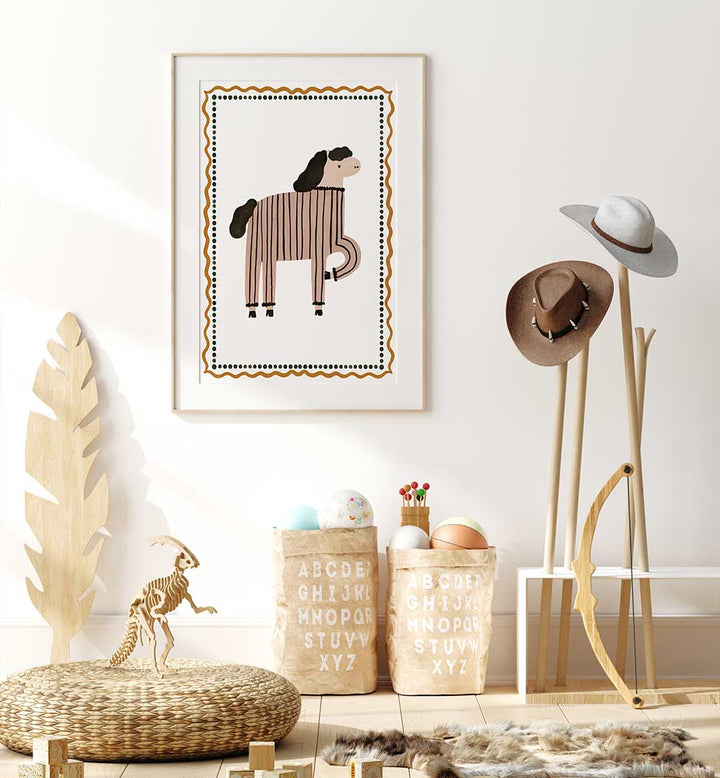 STRIPED HORSE HUMOR , KIDS ROOM PAINTINGS