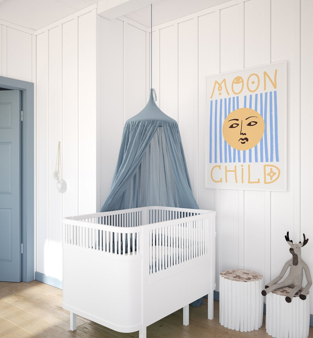 STRIPED MOON CHILD BY GRACE DIGITAL ART CO KIDS PAINTINGS