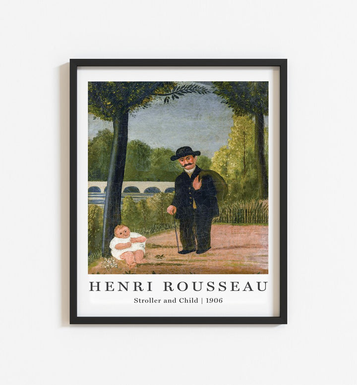 STROLLER AND CHILD (1906) II , VINTAGE PAINTINGS