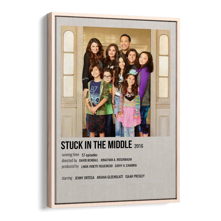 STUCK IN THE MIDDLE 2016 MOVIE POSTERS in Oak Wood Floater Frame