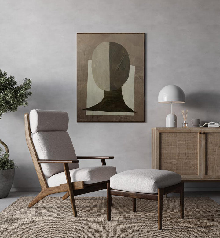 Stylish living room featuring STUDY, ABSTRACT PAINTINGS adding artistic flair to the modern decor.