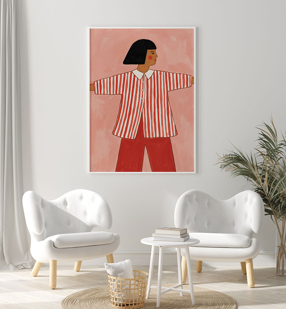 STYLISH STRIPED WOMAN