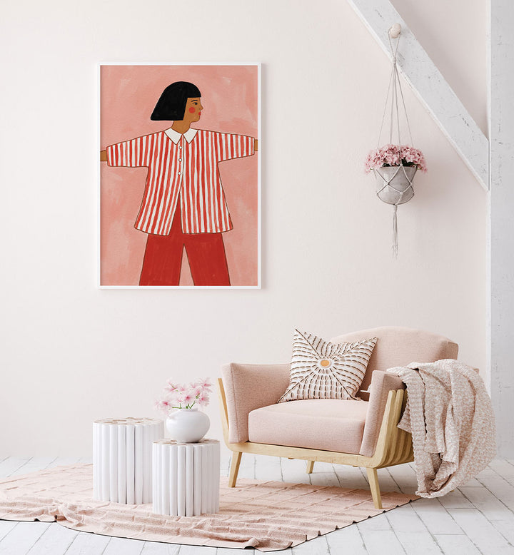 STYLISH STRIPED WOMAN