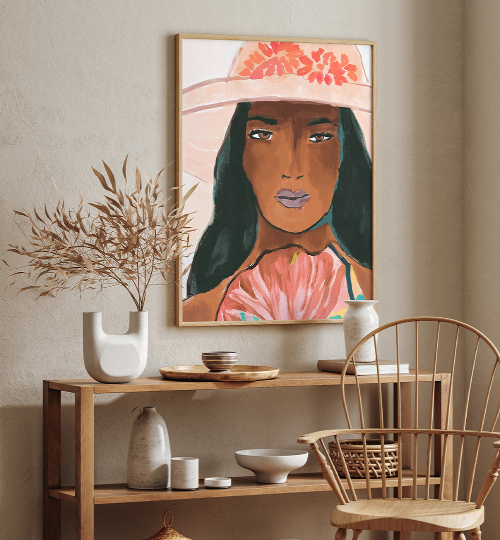 STYLISH WOMAN FLORAL HAT