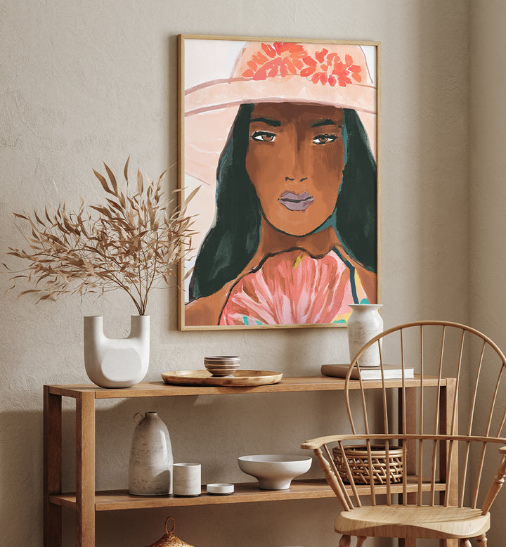 STYLISH WOMAN FLORAL HAT