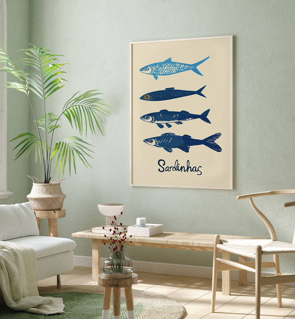 STYLIZED BLUE SARDINES
