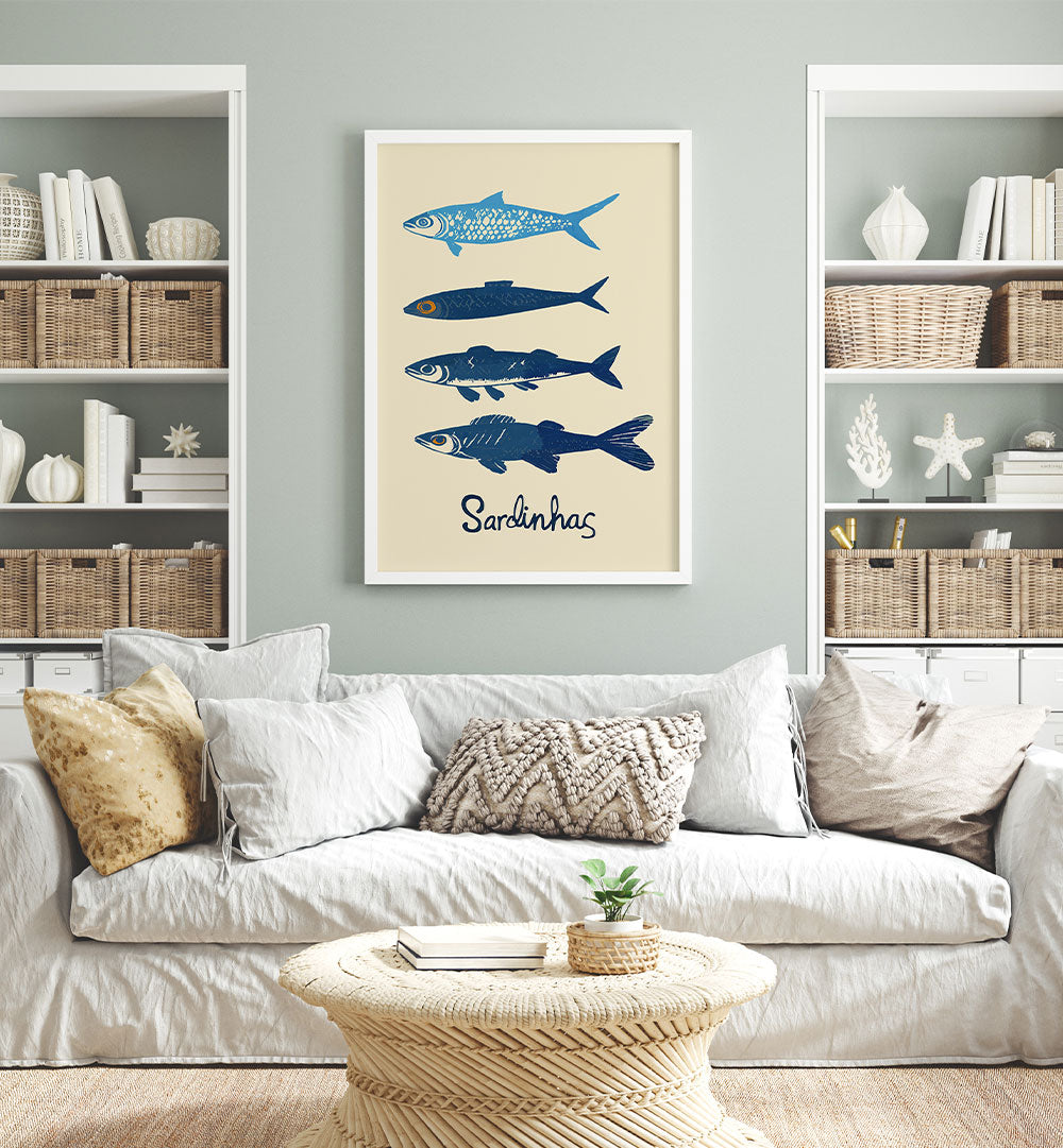 STYLIZED BLUE SARDINES