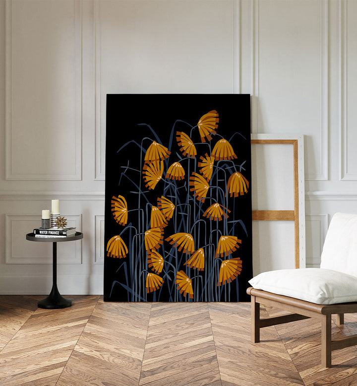 STYLIZED ORANGE REEDS
