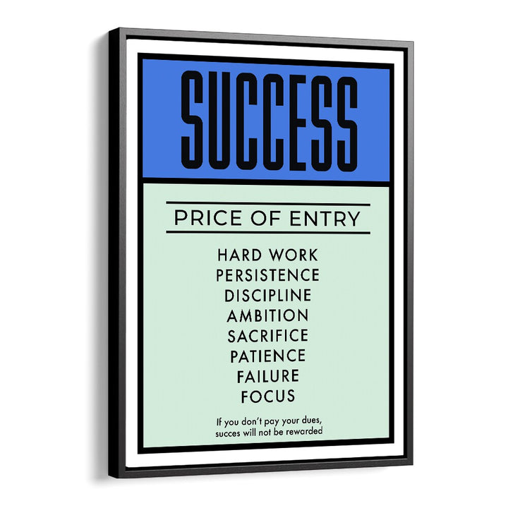 Success Money Art Artwork in Black Floater Frame