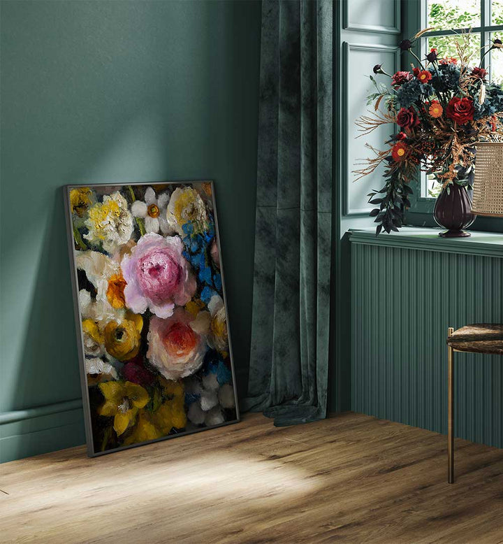 SUMMER DUTCH BOUQUET , FLORAL FLOWER PAINTINGS