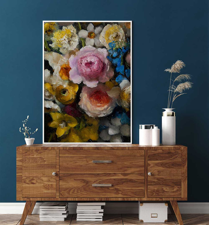 SUMMER DUTCH BOUQUET , FLORAL FLOWER PAINTINGS
