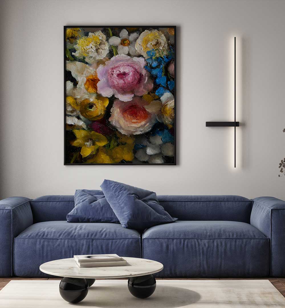 SUMMER DUTCH BOUQUET , FLORAL FLOWER PAINTINGS