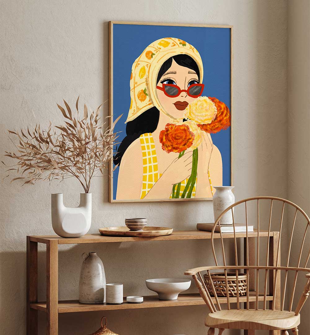 SUMMER GIRL , PORTRAITS & FIGURATIVE ILLUSTRATIONS