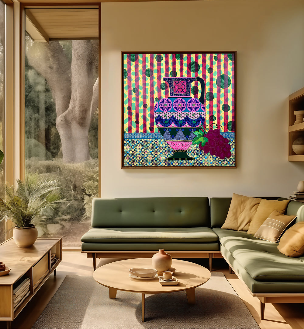Stylish SUMMER NIGHT DREAM, KITCHEN POSTERS adorn a modern kitchen, enhancing your summer ambiance beautifully.