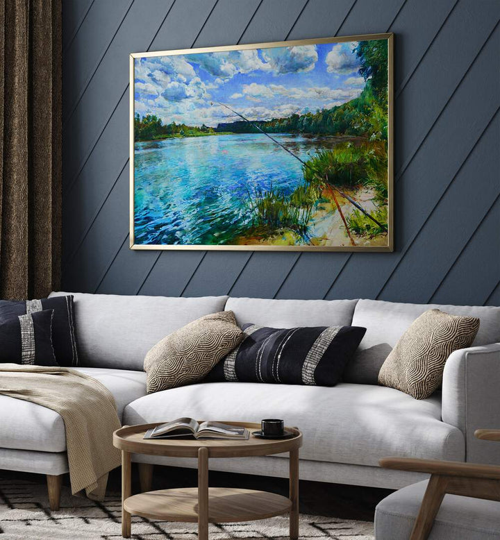SUMMER RIVER, LANDSCAPE PAINTINGS showcase vibrant nature scenes, perfect for enhancing your living space with elegance.