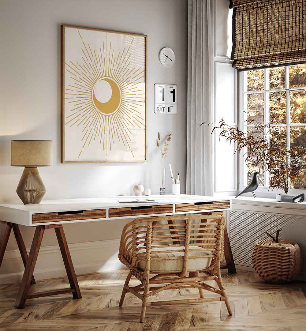 SUN I , BOHO ART PAINTINGS