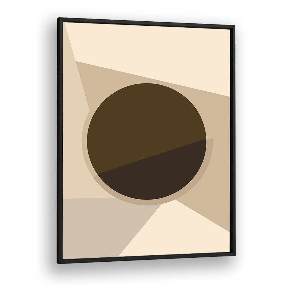 Sunday Morning Coffee Geometric art Artwork in Black Plain Frame