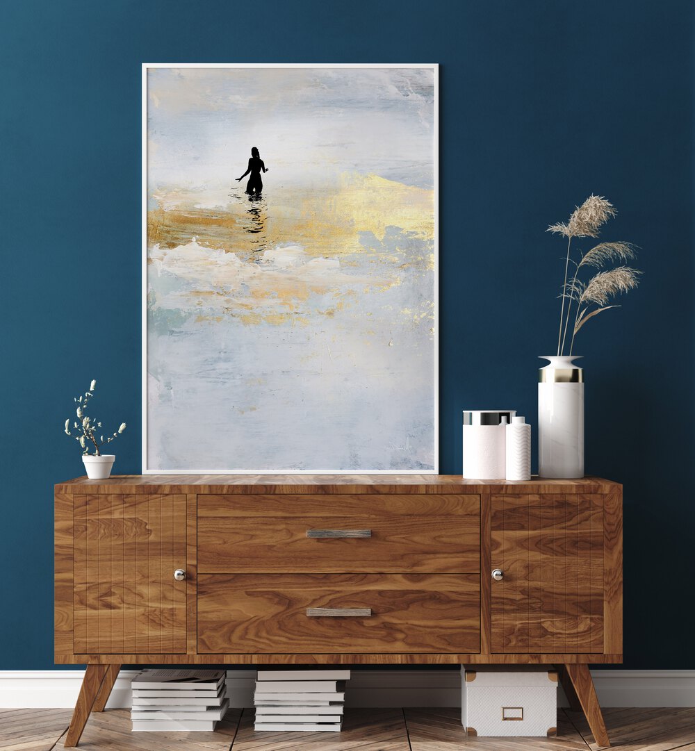 Vibrant SUN DIP, ABSTRACT PAINTINGS elevate your space with creativity and warmth, perfect for any modern home.