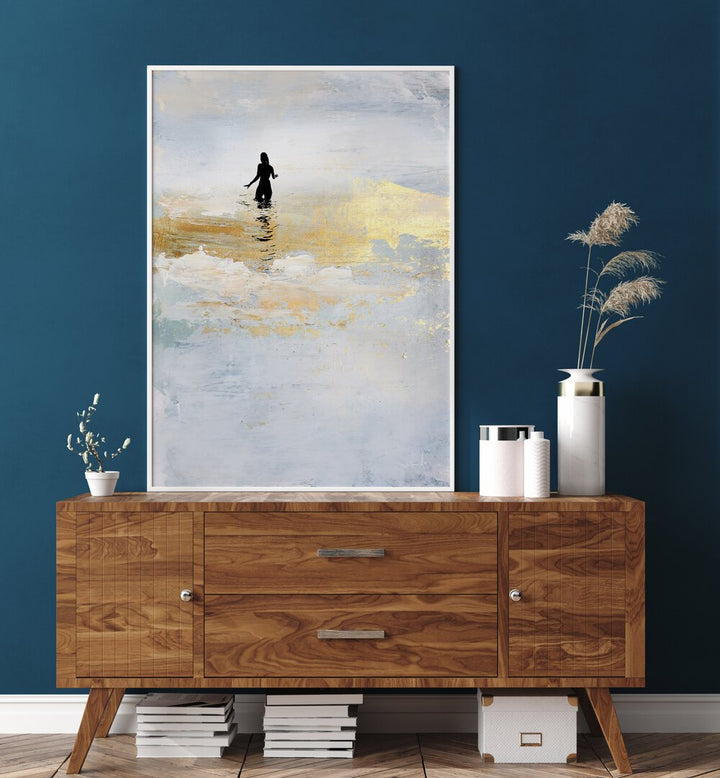 Vibrant SUN DIP, ABSTRACT PAINTINGS elevate your space with creativity and warmth, perfect for any modern home.