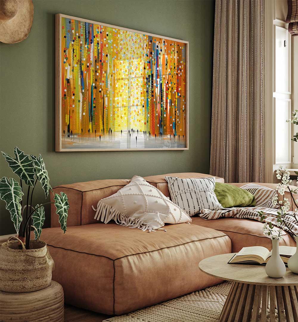 SUNSET LIGHTS , MODERN IMPRESSIONISM PAINTINGS