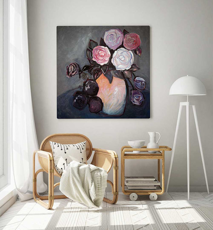 SUNSET LOVE , FLORAL FLOWER PAINTINGS