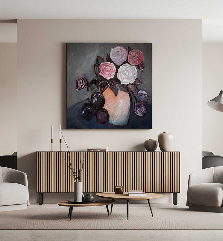 SUNSET LOVE , FLORAL FLOWER PAINTINGS