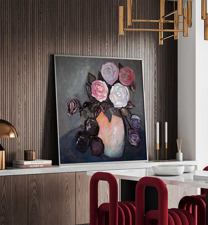 SUNSET LOVE , FLORAL FLOWER PAINTINGS