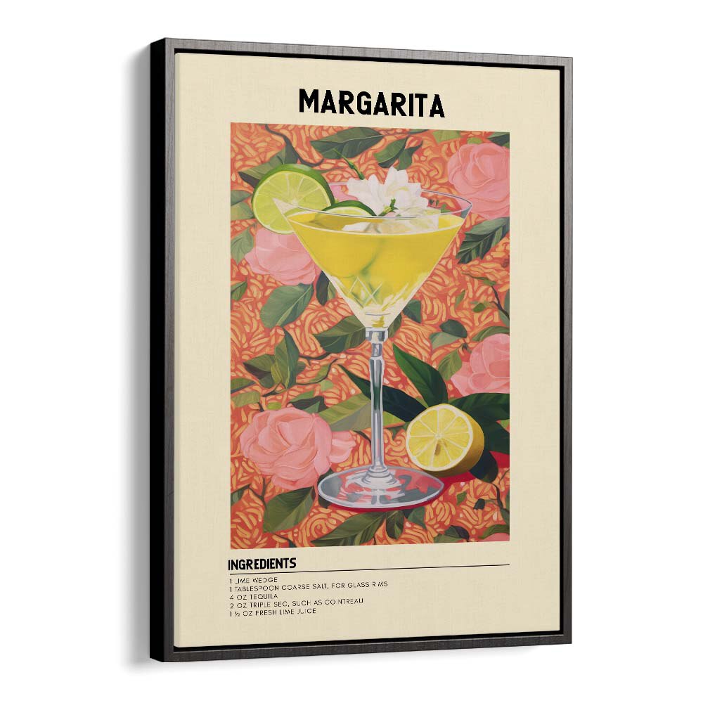 Sunshine Margarita Bar & Cafe Artwork in Black Floater Frame