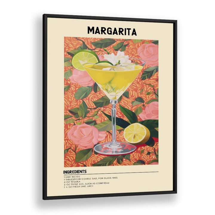 Sunshine Margarita Bar & Cafe Artwork in Black Plain Frame