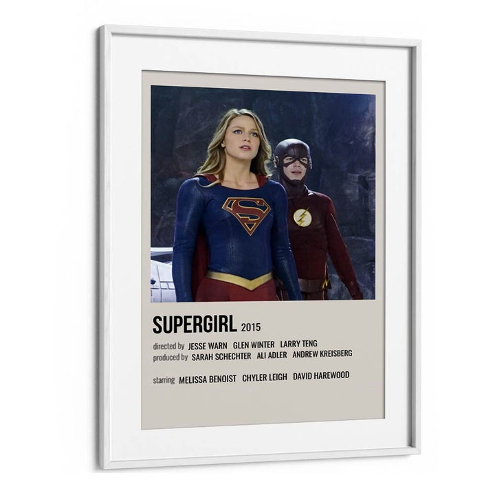 SUPERGIRL 2015 MOVIE POSTERS in White Frame With Mount