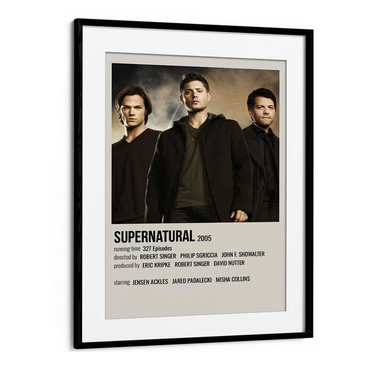 SUPERNATURAL 2005 MOVIE POSTERS in Black Frame With Mount