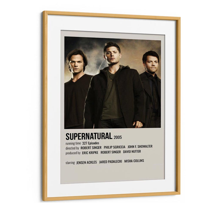 SUPERNATURAL 2005 MOVIE POSTERS in Oak Wood Frame With Mount