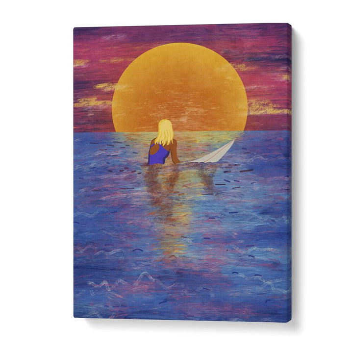 Surfer Girl Sports Art Artwork in Gallery Wrap