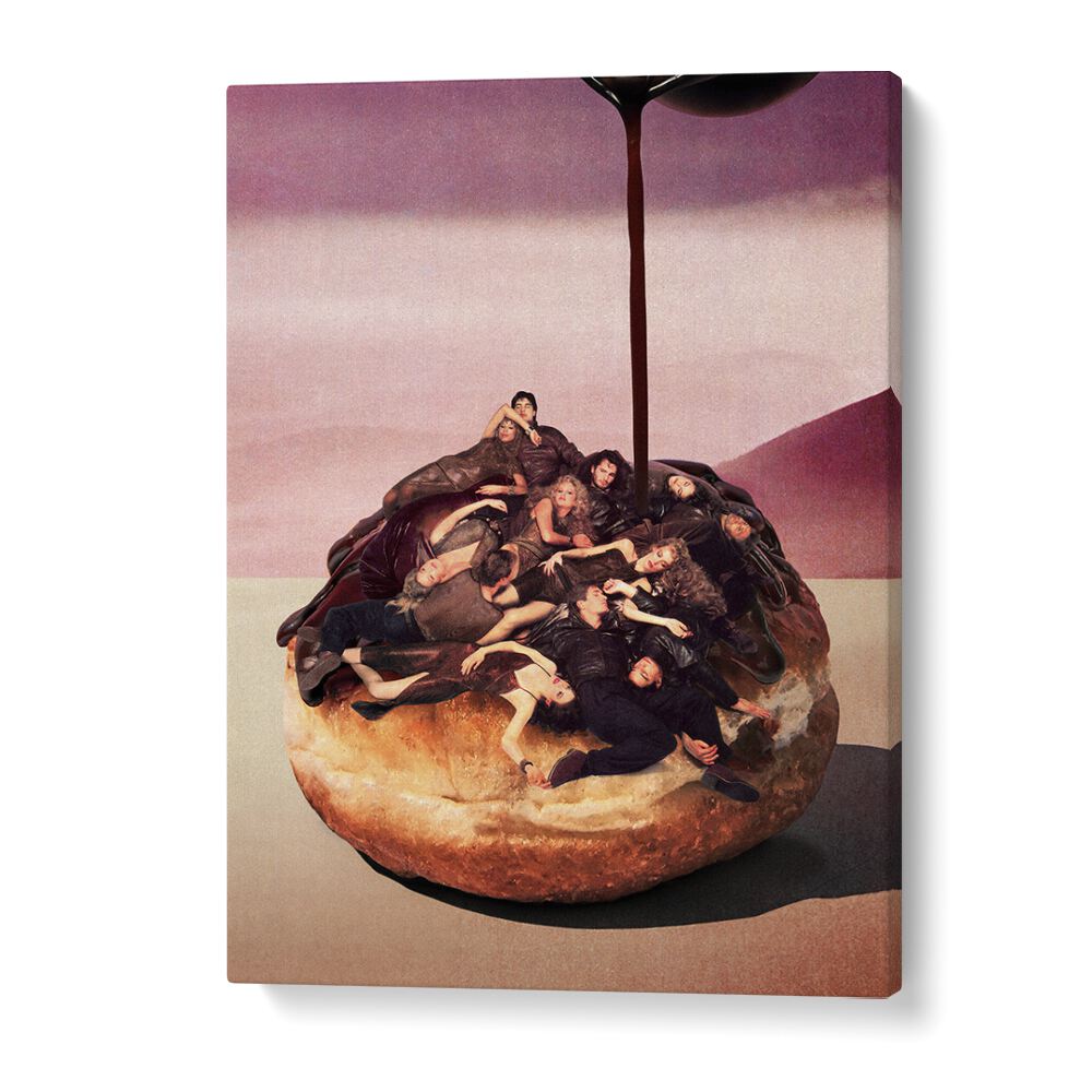 Surreal Decadent Donut Surreal Art Artwork in Gallery Wrap
