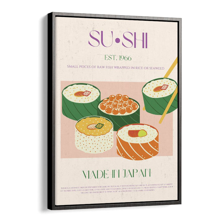 Sushi I Bar & Cafe Artwork in Black Floater Frame