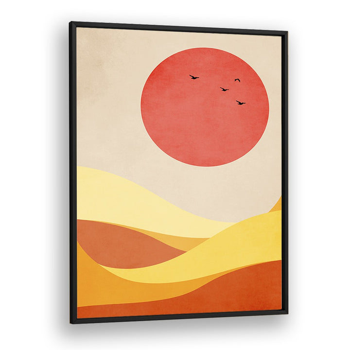 Sweet harmony Landscape Art Artwork in Black Plain Frame