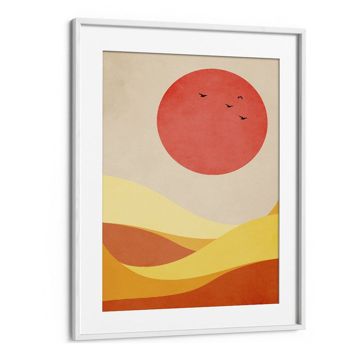 Sweet harmony Landscape Art Artwork in White Frame With Mount